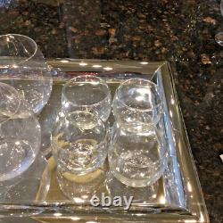 4 Waterford Marquis Stemless Wine/Old Fashioned Crystal Glasses with4 Shot/Cordial