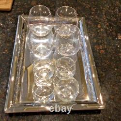 4 Waterford Marquis Stemless Wine/Old Fashioned Crystal Glasses with4 Shot/Cordial