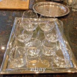 4 Waterford Marquis Stemless Wine/Old Fashioned Crystal Glasses with4 Shot/Cordial