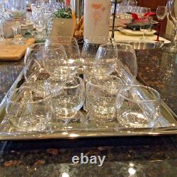 4 Waterford Marquis Stemless Wine/Old Fashioned Crystal Glasses with4 Shot/Cordial