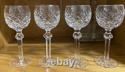 (4) Waterford Powerscourt Wine Hock GlassesCrystal7.5Exquisite Crystal MINT