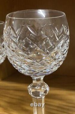 (4) Waterford Powerscourt Wine Hock GlassesCrystal7.5Exquisite Crystal MINT