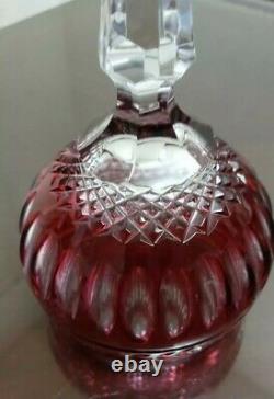 4 Wedgwood Crown Ruby Wine Hock Crystal 8 1/4 Glasses