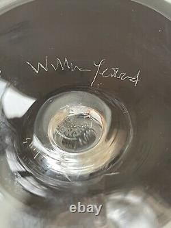 4 William Yeoward Hand-made Crystal Olympia Burgundy Wine Glasses! Signed