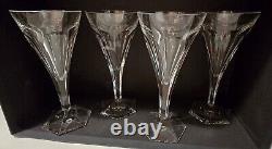 4 Wine Glasses Crystal Val Saint Lambert Model HAFNIA