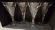 4 Wine Glasses Crystal Val Saint Lambert Model HAFNIA