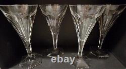 4 Wine Glasses Crystal Val Saint Lambert Model HAFNIA