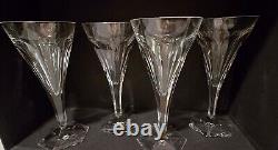 4 Wine Glasses Crystal Val Saint Lambert Model HAFNIA