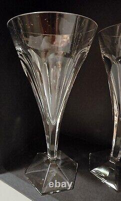 4 Wine Glasses Crystal Val Saint Lambert Model HAFNIA