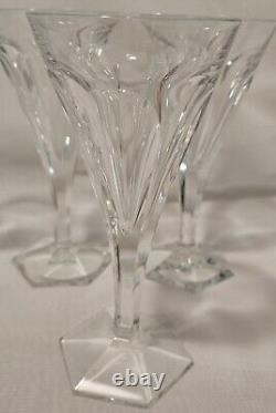 4 Wine Glasses Crystal Val Saint Lambert Model HAFNIA