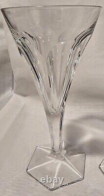 4 Wine Glasses Crystal Val Saint Lambert Model HAFNIA