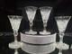 (4) Wine Sherry glasses, American Brilliant cut Glass crystal Dorflinger Hoare