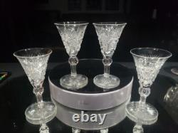 (4) Wine Sherry glasses, American Brilliant cut Glass crystal Dorflinger Hoare