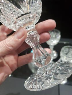 4 wine glasses American Brilliant Cut Glass Crystal Raleigh Kelly & Steinman