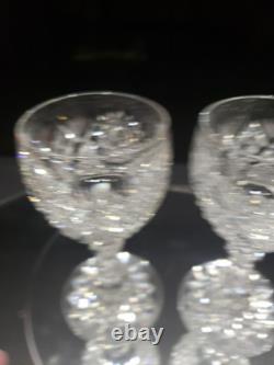 4 wine glasses American Brilliant Cut Glass Crystal Raleigh Kelly & Steinman