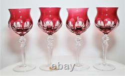 4 x NACHTMANN ROEMER CRYSTAL MARILYN Pink Wine glasses goblets 8.5 inch 22 cm