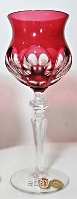 4 x NACHTMANN ROEMER CRYSTAL MARILYN Pink Wine glasses goblets 8.5 inch 22 cm