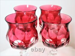 4 x NACHTMANN ROEMER CRYSTAL MARILYN Pink Wine glasses goblets 8.5 inch 22 cm