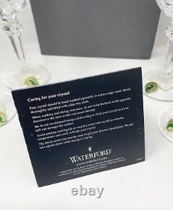 4pc Waterford Crystal Curraghmore Claret Red Wine Glass Set with Stickers