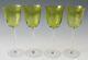 4x Art Nouveau crystal White Wine Glass, Jugendstil Stengelglas Otto Prutscher