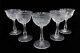 5 American Cut Glass Emulating Rock Crystal Liquor Wine Goblets c1940