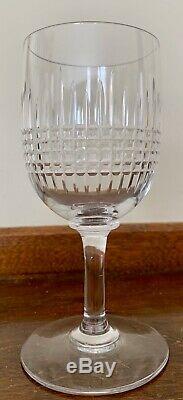 5 Baccarat Crystal Nancy (Cut) CLARET Wine Glasses 5.5