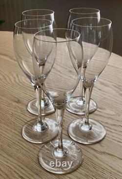 5 Baccarat Crystal St Remy Claret Wine Glasses 7.75 All Excllnt Retail $65 Each