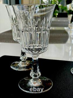 5 Baccarat Navarre 6 inch Wine Glasses -signed