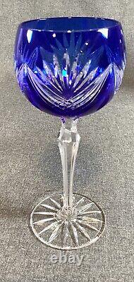 5 Caesar Bohemiae Wine Goblets Multi Colors Cut To Clear Crystal Bohemian Nib