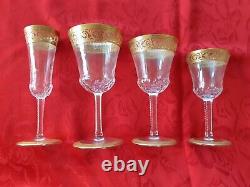 5 DAYS LEFT4 St-Louis THISTLE Crystal Glasses! 12 x 4 available! FREE SHIPPING