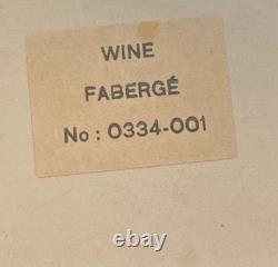 5 Igor Carl Faberge Frosted Kiss Snow Dove Bird Crystal Wine Glasses