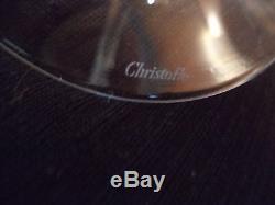 5-original Christolfe Crystal Alizes Water/wine Goblets Etched-signed 8 5/8