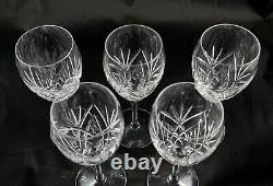 5 Stunning Royal Doulton Crystal Juliette wine port sherry glasses