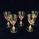 5 Tiffin Franciscan WISTERIA PINK WINE Crystal Glasses Vintage 5 3/8ths Inch