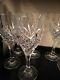 5 Used Waterford Lismore Nouveau Platinum Crystal White Wine Glasses, Goblet