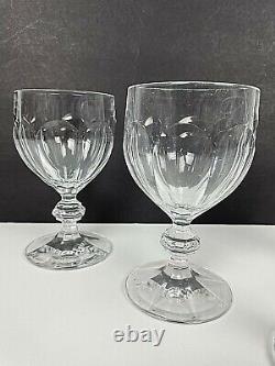 5 Villeroy Boch Wine Glasses Goblets Cut Crystal Signed Bernadotte Vintage NICE
