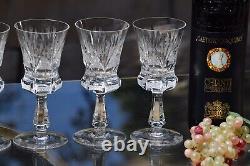 5 Vintage Cut CRYSTAL Wine Glasses, Rogaska, c 1980's, 5 oz Crystal Claret Wine