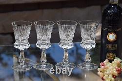 5 Vintage Cut CRYSTAL Wine Glasses, Rogaska, c 1980's, 5 oz Crystal Claret Wine