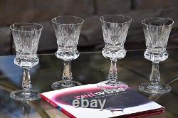 5 Vintage Cut CRYSTAL Wine Glasses, Rogaska, c 1980's, 5 oz Crystal Claret Wine