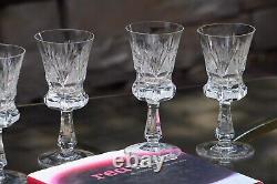 5 Vintage Cut CRYSTAL Wine Glasses, Rogaska, c 1980's, 5 oz Crystal Claret Wine