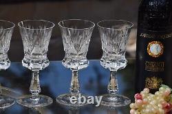 5 Vintage Cut CRYSTAL Wine Glasses, Rogaska, c 1980's, 5 oz Crystal Claret Wine