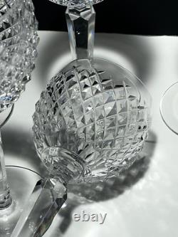 5 Vintage Waterford Crystal Alana Wine Hock Glasses 7 3/8 Made In Ireland