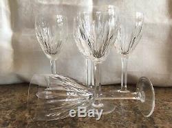 (5) Waterford Crystal'CARINA' 7.125 Inch WINE GLASSES