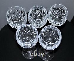 5 Waterford Crystal Lismore Wine Hock Glasses 7.5 Excellent Condition