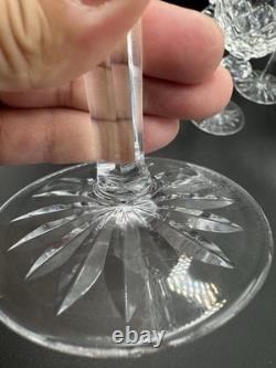 5 Waterford Fine Crystal Powerscourt 7 5/8 Wine Water Goblets Glasses Excellent