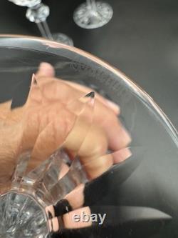 5 Waterford Fine Crystal Powerscourt 7 5/8 Wine Water Goblets Glasses Excellent