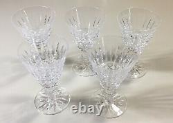 5 Waterford Tramore White Wine Glass Crystal 5 Discontinued