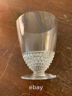 5 White Wine Glasses Model Nippon In Crystal R. LALIQUE (Price Per Unit)