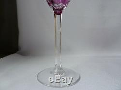 5 Wine Glasses/Rummers Val St. Lambert Harlequin Set, h18,6cm