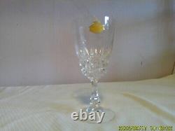 5 pompadour crystal wine glasses